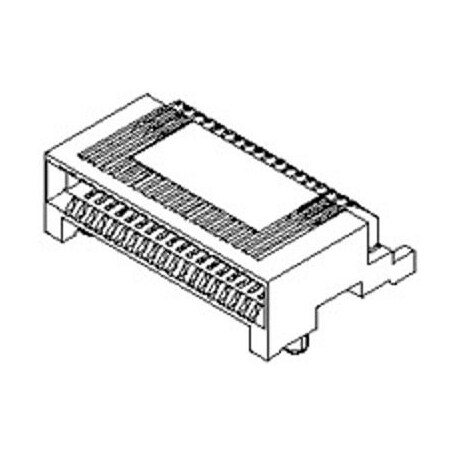 Molex Telecom And Datacom Connector, 38 Contact(S), Female, Right Angle, Surface Mount Terminal, Locking, 755860104